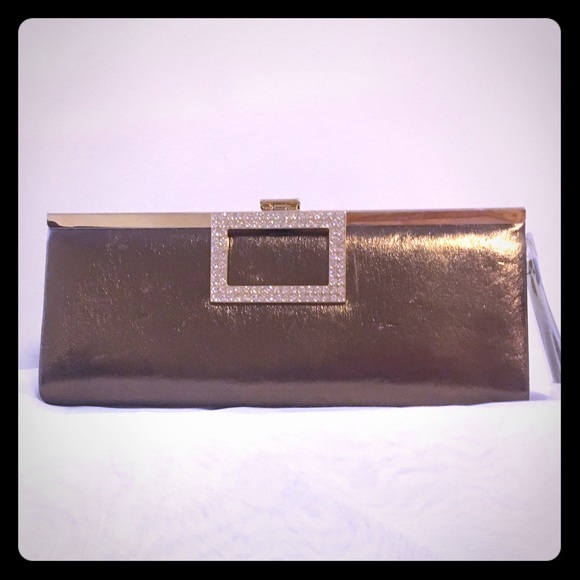 bronze evening clutch